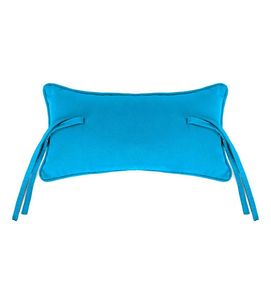 Plow & Hearth Outdoor Furniture Cushions Outdoor Living Sunbrella Headrest Pillow With Ties, 15" X 8" X 4½" - Bandana